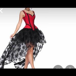 Corset &Elastic Skirt Size XXL runs 2x sizes small
